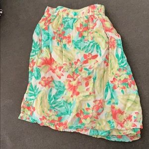 Flower print skirt